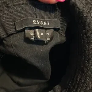 Gucci | Accessories | Gucci Black Bucket Hat With Signature  display picture 1